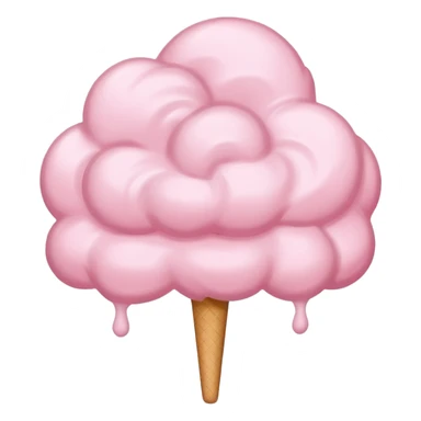 fluffy smooth cotton candy pastel pink sticker