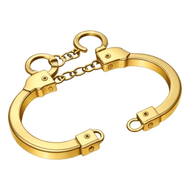 Golden hamd cuffs sticker