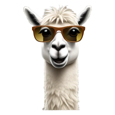 llama wearing sunglasses  sticker