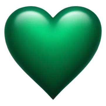 Dark green heart emoji sticker