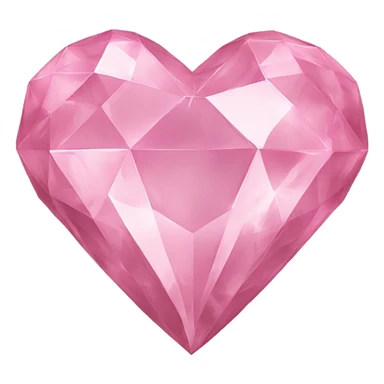 Pink diamond heart puff sticker