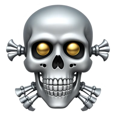 Esqueleto da heavy metal sticker