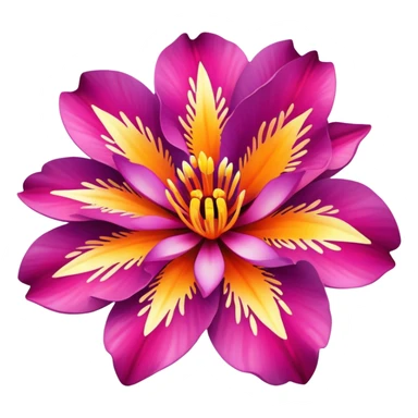 Exotic flower sticker
