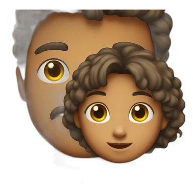 Girl with dad sticker