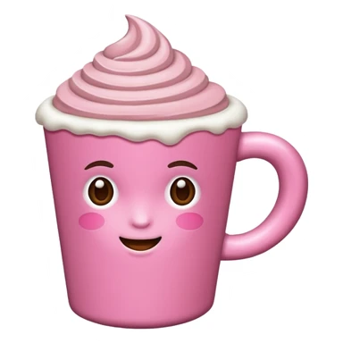 Pink mocha aesthetic  no face sticker