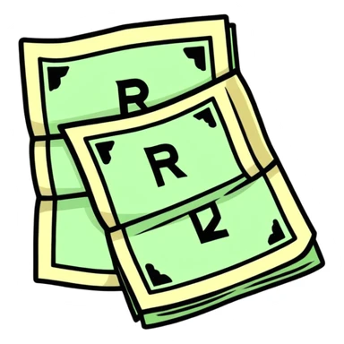 bundle of rupee currency sticker