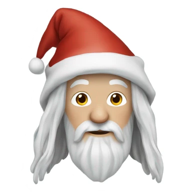 Gandalf the white with Santa hat sticker