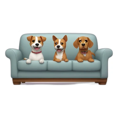 2 dogs and 1 cat watching TV sticker