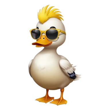 Duck with sunglasses sticker