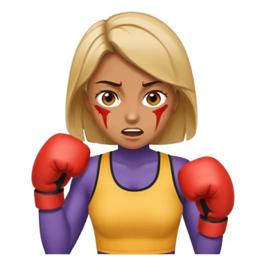 Woman getting punched sticker
