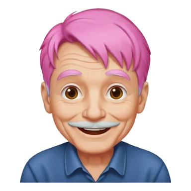 old pink haired man sticker