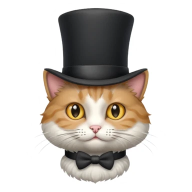 cat wearing a tophat sticker