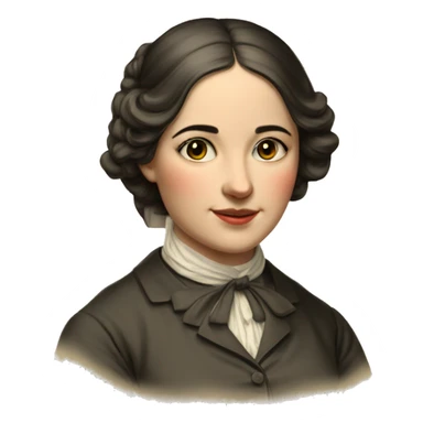 woman student 19 century sticker