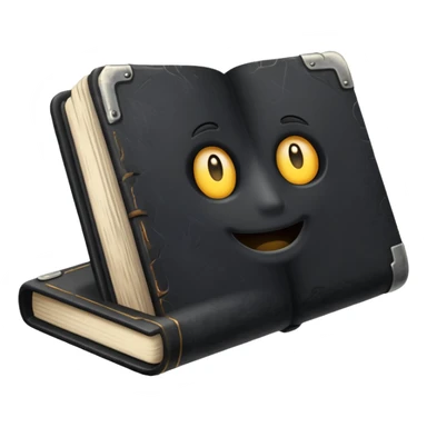make me a black book with dust on it to show that it's old  sticker