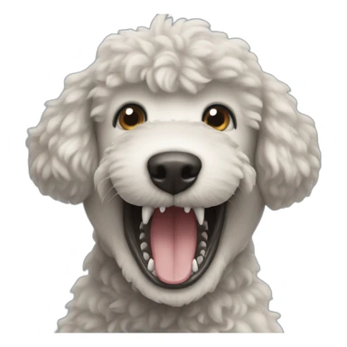 shark - poodle - smile sticker