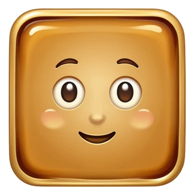 salted caramel square sticker