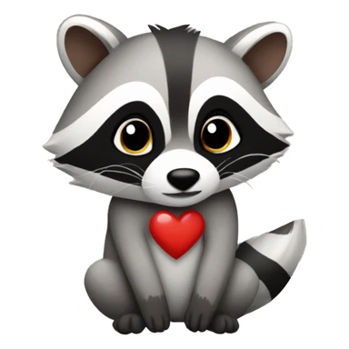 I love you racoon  sticker