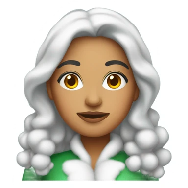 Latina woman Santa clause  sticker