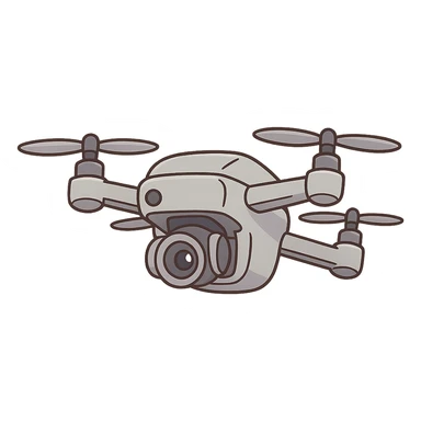 flat toon style drone sticker