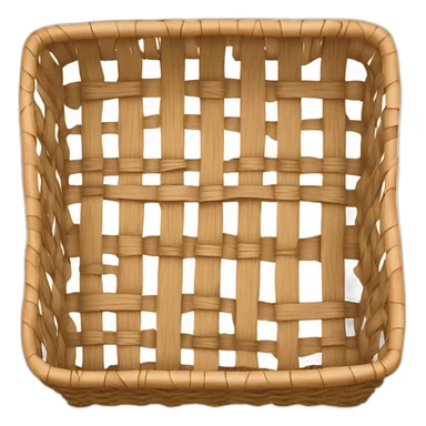 rectangular wicker basket without handles sticker