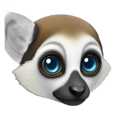 Blue eyed lemur sticker