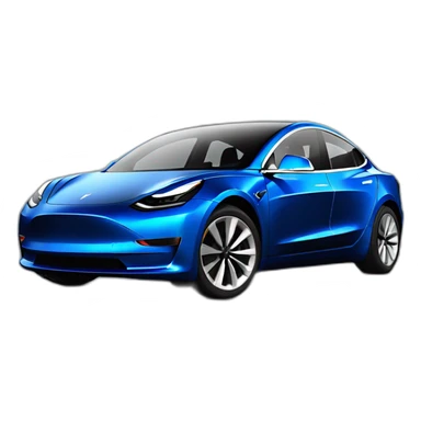 Tesla model 3 bleu sticker