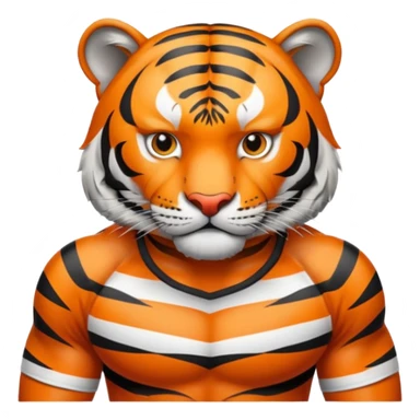 tiger wearing a fashion tee sticker