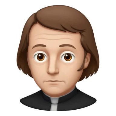 Johann Gottlieb Fichte philosopher three-quarter view brown hair sticker