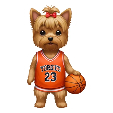yorkie basketball sticker