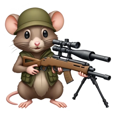 Un rat avec un sniper sticker