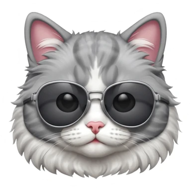 Cat with sunglasses sticker
