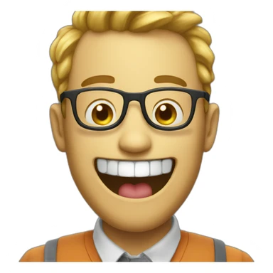 nerds laughing strange sticker