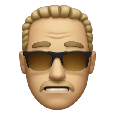 Angry guy with sunglasses sticker