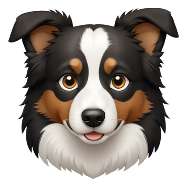 Border Collie schwarz weiß with Brown eyes   sticker