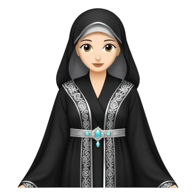 Abaya with nose-peice  sticker
