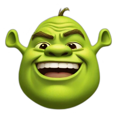 green shrek crying laughing lmao sticker