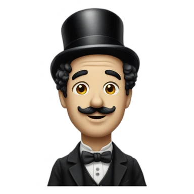 Charlie Chaplin sans chapeau sticker