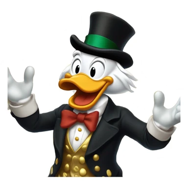 Scrooge McDuck counting money sticker