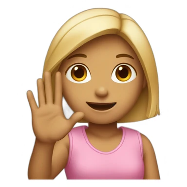 A girl with a raised hand  sticker