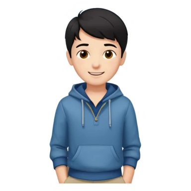  검정머리남자아이, 옷 입히고, 행복한 표정에, 배경 기득 심플하지 않게 키워드는 바다!!! sticker