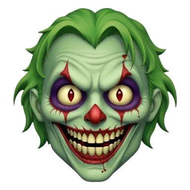 zombie joker face sticker