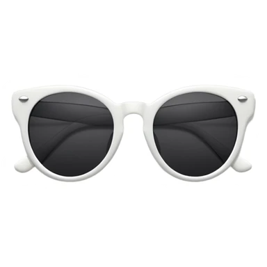 white catseye sunglasses with dark lenses sticker