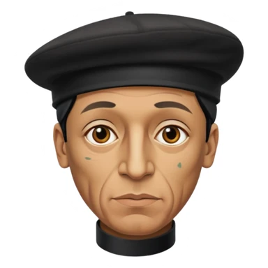 Pablo Picasso wear black berret hat sticker