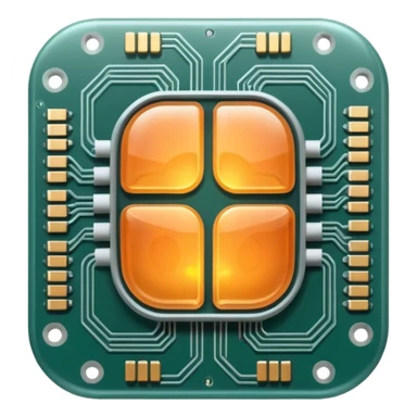 AI brain chip sticker