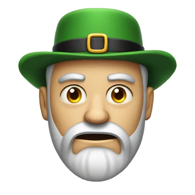 irish angry man 30 years old with beard and hat sticker