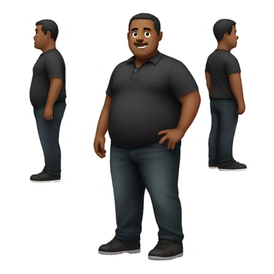 Slightly overweight man wearing Thrudark clothes from head to toe sticker