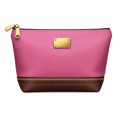 pink and brown modern makeup bag sticker