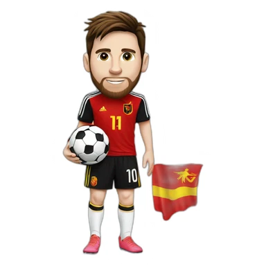 Messi avec le drapeau de l’Angola  sticker