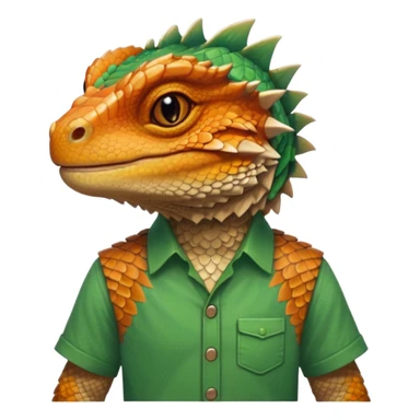 bearded dragon with shirt sticker