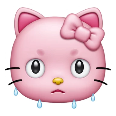 hello kitty sad sticker
